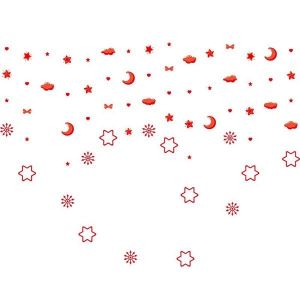 XL5012 Lot de 5 stickers muraux flocons de neige &eacute;toil&eacute;s - 40 x 60 cm - Neuf