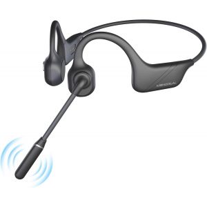 lbgwp60-Casque Conduction Osseuse Avec Micro, Écouteurs Bluetooth 5.3 À Oreille Ouverte Avec Microphone À Flèche Antibruit Pour Le Travail, La Conduite, Le Bureau À Domicile - Neuf