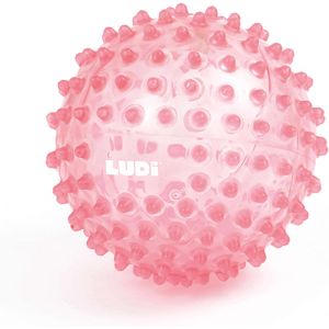 Mdy-- Balle De Massage Rose - Éveil Sensoriel Pour Bébé Dès 6 Mois - Picots Tendres - Stimulation, Dextérité Et Coordination - 100% Pvc - Lavable - Ø 20 Cm - Soulage Les Dents Et Favorise Le Jeu - Neuf
