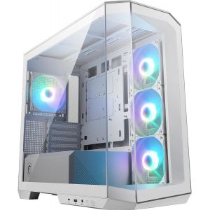 ChenQuanSarl-Mag Pano M100R Pz White Boîtier Pc Micro-Atx, 4 X Ventilateurs Argb 120 Mm (3 À Pâles Inversées), Hub De Contrôle Argb, Support Pour Carte Graphique, Filtres À Poussière, Usb Type-C (20 - Neuf