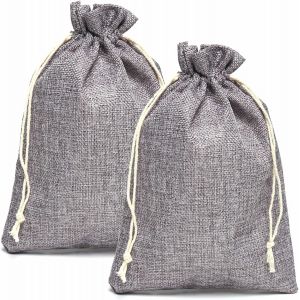 Sacs Jute De Cordon, 20x30cm Sac Toile De Jute Avec Cordon De Serrage,12pcs Pochette Lin Pour Mariages Bijoux Noël La Fête Bricolage¿20x30¿ - Neuf