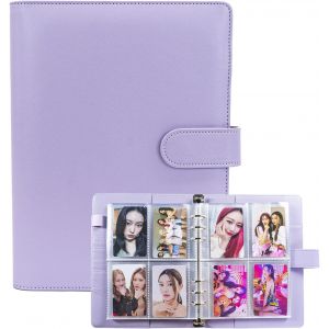 TIANYI-Classeur A5 Collectionneur de Cartes Avec 30 Paquets de 240 Pochettes de Cartes, Couverture de Classeur En Cuir PU à 6 Anneaux Pour Organiser à Collectionner, Les Photos de K-Pop - Neuf