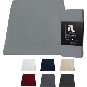 - Drap Housse Pour Lit Enfant 90 X 190 X 35 Cm - 100% Microfibre De Polyester Haute Qualit&eacute; 90gr/M2 Au Toucher Doux - Traitement Anti-Acarien Et Anti-Bact&eacute;rien - Gris Clair - Neuf