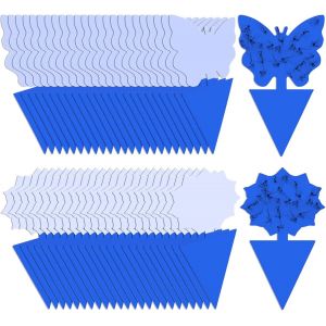 50 Pi&iquest;&iquest;ges Anti Moucheron Plante, Attrape Mouche De Plantes Pi&iquest;&iquest;ges &iquest;&iquest; Insectes Mouche Cuisine Double Face Autocollants Colle Protection des Plantes Fleur Fruits Anti Moucheron Plante - Neuf