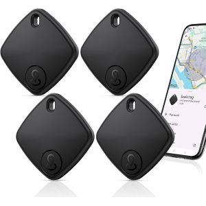 MEVRONISSHOP-Air Traceur Android,Air Trackers Tag Lot de 4 Smart Traceur GPS pour Android,Localisateur D&iquest;Objets Bluetooth Traceur Cl&eacute; Fonctionne avec l&iquest;app Google Find Hub pour Portefeuilles/Valises/ - Neuf