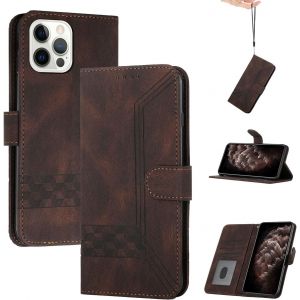 Kal-Store Handyhülle Für Iphone 13 Pro(6.1),Tpu Klapphülle Schutzhülle Für,Lederhülle Mit Standfunktion Und Kartenfach-Braun - Neuf