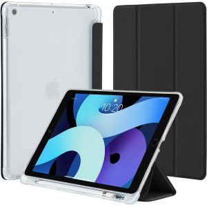 KALANKA-4UBonlife Coque pour iPad 9&iquest;&iquest;me /8&iquest;&iquest;me/7&iquest;&iquest;me G&iquest;&iquest;n&iquest;&iquest;ration 2021/2020/2019 avec Porte-Stylo, Housse de Protection Mince et L&iquest;&iquest;ger Coque Arri&iquest;&iquest;re Translucide en TPU Pochette pour iPad 10,2 Pouces, Noir - Neuf
