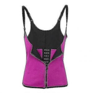3 Clip & 1 Zip 6 Steel Bone Waist Trainer Corset Sport Workout Body Shaper Tummy Control-4xl-Rouge - Neuf