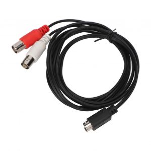 Câble MINI DIN 4 broches vers 2 BNC Câble adaptateur vidéo flexible MINI DIN 4 broches mâle vers 2BNC femelle en Y 4,9 pieds - Neuf