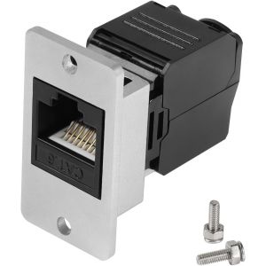 SUBZONAL-Adaptateur à sertir rectangulaire CAT6 RJ45 sans outil RJ45 8P8C femelle pour montage sur panneau Ethernet RJ45 Réceptacle de montage T568A/B, pour panneau d'équipement, mur de bureau - Neuf