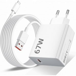 TIANYI-67W Chargeur Rapide avec 6A Câble USB C 2m pour Redmi Note 14 13 12 11 Pro,Chargeur Turbo pour Xiaomi 15 14T 13T 13Pro 13 12 Lite Redmi Note 14s 12s 11s POCO X7 X6 Pro X6 M6 F7 F6 X5Pro Mi Pad - Neuf