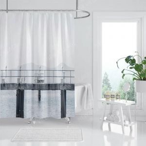 Rideau De Douche En Tissu Imperméable,Accessoires De Rideau De Bain,Décor Nordique Bohème,Kampx200,180X200,240X200.22114Yl-000681.W140Xh180Cm - Neuf