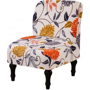 Housse extensible sans accoudoirs pour fauteuil de salon - D&eacute;houssable et lavable en machine, 5 mod&egrave;les disponibles - Neuf