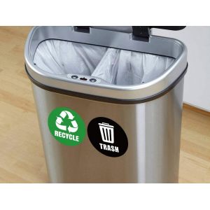 Lot de 6 &eacute;tiquettes pour poubelles et bacs de recyclage pour un tri facile - Neuf