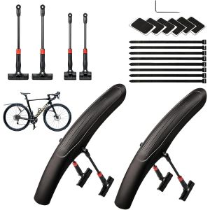 Subzonal-Garde Boue Vtt, Garde Boue V&eacute;lo Avant Et Arri&egrave;re, R&eacute;glable Et L&eacute;ger, D&eacute;montage Rapide, Protection Contre Les &Eacute;claboussures En Pp Et Aluminium, Pour Vtt 26&iquest;29 Pouces - Neuf