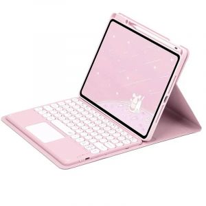 360 ° Étui Pour Clavier Rotatif Pour Ipad 10e 2022 10.9 Air 5 Air 4,Housse Magnétique Pour Ipad Pro 11 Air 3 Pro 10.5 8 9e Génération 10.2"".Pink Touch.Ipad 10th 2022 10.9 - Neuf