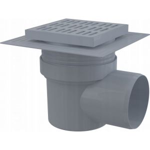 Alcadrain Douchegoten - Siphon De Sol Lat&eacute;ral 15x15 Cm, Collier Niveau 2 D'Isolation, Arr&ecirc;t Des Odeurs D'Eau, Plastique Apv10 - Neuf