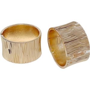 Bracelet Gourmette Doré Zebra - Bracelet En Laiton Avec Finition Plaquée Or 18 Carats - Bracelet Gothique Géométrique - Élégance Vintage Pour Fêtes, Cadeaux Spéciaux - Largeur 6 Cm, Un Xe, 6 - Neuf