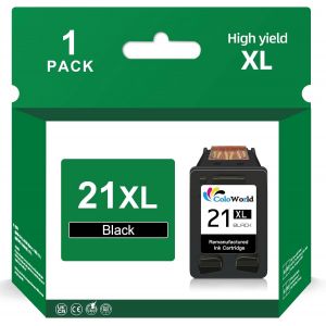 Remanufacturées 21XL Noir Cartouches d'encre pour HP 21 XL pour HP Deskjet F2120 F2280 F380 F390 F4180 F335 F375 F4190 D2360 D1460 PSC 1410 1415 Officejet 4315 4355 Imprimantes(1 Paquet) - Neuf