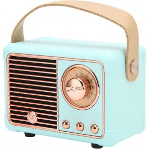 Haut Parleur Rétro Bluetooth, Mini Haut Parleur Sans Fil, Effet Sonore Stéréo 360°, Plusieurs Modes De Lecture, Son De Qualité Hifi, Haut Parleur Rétro Portable Pour La Maison Et L'Extérieur(Jaune) - Neuf