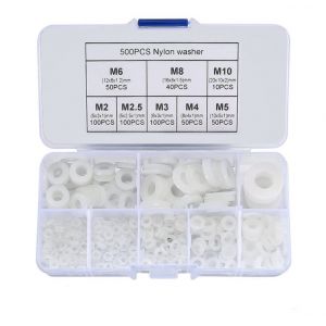 M2/M2.5/M3/M4/M5/M6/M8/M10¿500 Pièces Rondelles En Nylon, Plastique, Rondelles Plates, Rondes, Entretoises, Rondelles De Blocage De L'Isolation Industrielle Attaches - Neuf