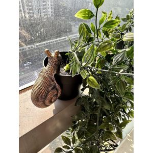 Décoration d'escargot pour plantes-Statue en résine-Pot de fleurs-Ornements en résine à suspendre-Escargots décoratifs noirs-Sculptures d'extérieur pour jardin,pelouse,maison, - Neuf