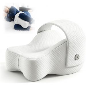 Ulteronixshop-Coussin Genoux pour Dormir, Coussin Orthop&eacute;dique en Mousse M&eacute;moire avec Sangle R&eacute;glable, Oreiller Ergonomique Ergonomique pour Jambes Dormir, Oreiller Orthop&eacute;dique Respirant, Blanc - Neuf