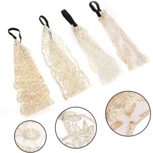 Lot De 7 Bandeaux Elastiques Antiderapants En Dentelle Pour Femmes Et Enfants - Neuf