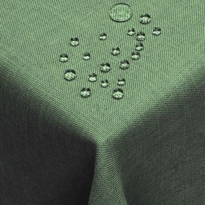 Tianyi-Nappe Aspect Lin - Lavable - Imperméable - Rectangulaire - 110 X 220 Cm - Vert Foncé/Vert - Protection Anti-Taches - Facile D'entretien - Avec Bord Ourlet - Neuf