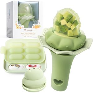 Lot De 1 Sucettes &Agrave; Fruits En Silicone Pour B&eacute;b&eacute; Avec Plateau De Cong&eacute;lation,Adapt&eacute;es Aux B&eacute;b&eacute;s De 4 Mois Et Plus,Deux Tailles De Sachets,Poign&eacute;e Hochet Amusante,Sans Bpa.[H71] - Neuf