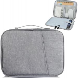 LORANKA-9-11"" &Eacute;tui pour Tablette, Housse Tablette avec Poign&eacute;e, Protection Compatible avec iPad Pro/Air 11"", iPad A16 11"".Gen 10,9"", iPad Pro 11 M4, Galaxy Tab A9+/S9 FE, avec Compartiments, (Gris) - Neuf