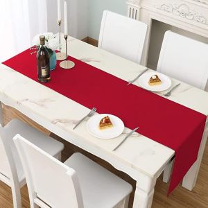Eryi-Chemin De Table Chemin De Table Pour Table À Manger 42 X 240 Cm U2013 Élégamment Drapé, 250 G/M² Rouge Chemin De Table U2013 Chemin De Table Idéal Pour La Décoration De Fête De Noël - Neuf
