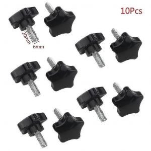 10pcs M6 / m8 Vis à main Tête en forme de cinq étoiles Filetage Vis de serrage Bouton de boulon - Neuf
