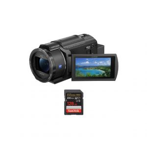 Sony FDR-AX43A Cam&eacute;scope Noir + SanDisk 128 Go Extreme PRO UHS-I SDXC - Neuf