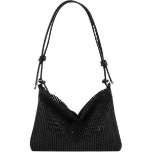 KALANKA-Strass Brillants Pochettes et Clutches Femme, Sac Soiree Grande Capacit&eacute; Pochette R&eacute;glable Sacoche Bandouli&egrave;re Femme Sac Paillettes Femme pour Banquet F&ecirc;te Mariage - Neuf