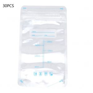 Lot De 30 Sachets De Conservation Pour Lait Maternel Jetables De 200 Ml, Sachets Scelles Pour Aliments Pour Bebes - Neuf