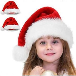Chapeau De Noël Père Noël Chapeau Femmes Hommes En Peluche Chapeau De Père Noël Rouge Père Noël Confortable Épais Classique Chapeau De Père Noël En Velours Pour Les Fêtes De Fin D'année - Neuf