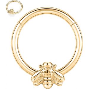 Kal-Boucles D'oreilles 16 G En Acier Inoxydable Pour Septum, Daith, Rook, Tragus, Hélix, Cartilage, Lobe Septum, Bijoux Serpent, Pyramide, Flèche, Étoile, Anneau Segmenté À Charnière - Neuf