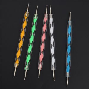 5x Mandala Outils De Pointage R&eacute;gl&eacute;s Pour Peindre Des Roches, Kit Point Peinture, Mod&egrave;le L'outil Polka En Pierre Brosse Cosm&eacute;tique - Neuf