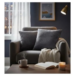 Housse De Coussin 40 X 40 Cm Nighty Noir - Neuf