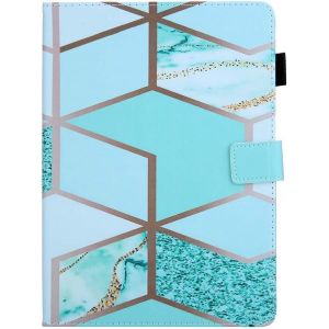 Coque Universel Tablette 10 Pouces 360 Antichoc Anti-Rayure Housse de Protection avec Motif Diamant Bleu Vert Pochette Etui en Cuir PU Rabat Support Fonction Accessoires pour Tablette Tactile - Neuf