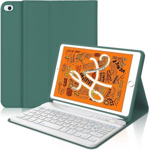 Coque Clavier pour iPad Mini 5/4/3/2/1 7.9"", AZERTY Fran&ccedil;ais Clavier Magn&eacute;tique D&eacute;tachable Bluetooth pour iPad Mini 5/4/3/2/1 7.9"", Vert fonc&eacute; - Neuf