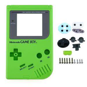 Kit Coque Game Boy Dmg-01 Verte + Vis & Boutons Rénovez Votre Console ! - Neuf