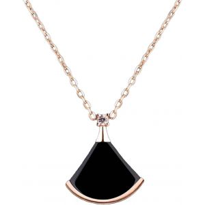 Kal-Collier Femme Or Elégant Pendentif Nacre Festonné Cadeau D'anniversaire Cadeau De Saint Valentin Bijoux De Fête Des Mères Bijoux - Neuf