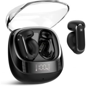 Ecouteurs Bluetooth Sans Fil, Casque Bluetooth 5.4 Sans Fil Avec Hifi Stéréo Écouteurs, 42H Récréation Oreillette Bluetooth Enc Réduction Antibruit Mic, Écran Led, Ip7 Etanche Contrôle Tactile Casque - Neuf