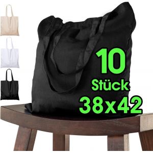 SJZG-Set De Sacs En Coton Non Imprim&eacute;s, Sac &Agrave; Bandouli&egrave;re, Sacs De Courses, &Ouml;ko-Tex&reg; Sac &Agrave; Provisions &Agrave; Provisions - Neuf