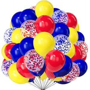 AYUHR-Lot de 50 ballons blancs et argentés de 25,4 cm à confettis pour mariage, fiançailles, remise de diplôme, anniversaire, fête prénatale, fournitures de fête argentées et blanches - Neuf