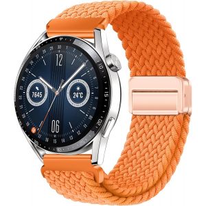 Bnhgo-22mm Nylon Armband Kompatibel Mit Huawei Gt4/Gt3/Gt2 46mm/Garmin Venu 2/3/Vivoactive 4, Sport Uhrenarmband Für Samsung Watch 3 45mm/Gear S3 Damen Herren Elastisches Geflochtenes - Neuf