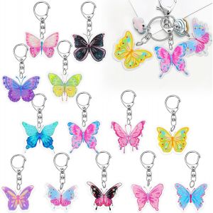 TIANYI-10PCS Papillon Porte-Cl&eacute;s Fille D&eacute;coration F&ecirc;te Favor Enfants Anniversaire Butterfly Party Fournitures Sac &agrave; Dos T&eacute;l&eacute;phone Sac &agrave; Main Cl&eacute; - Neuf