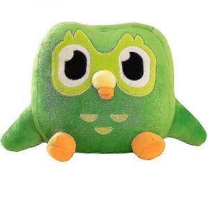 Peluche chouette Duolingo verte Duo Plushie de Duo The Owl Cartoon Anime Owl Doll - Neuf